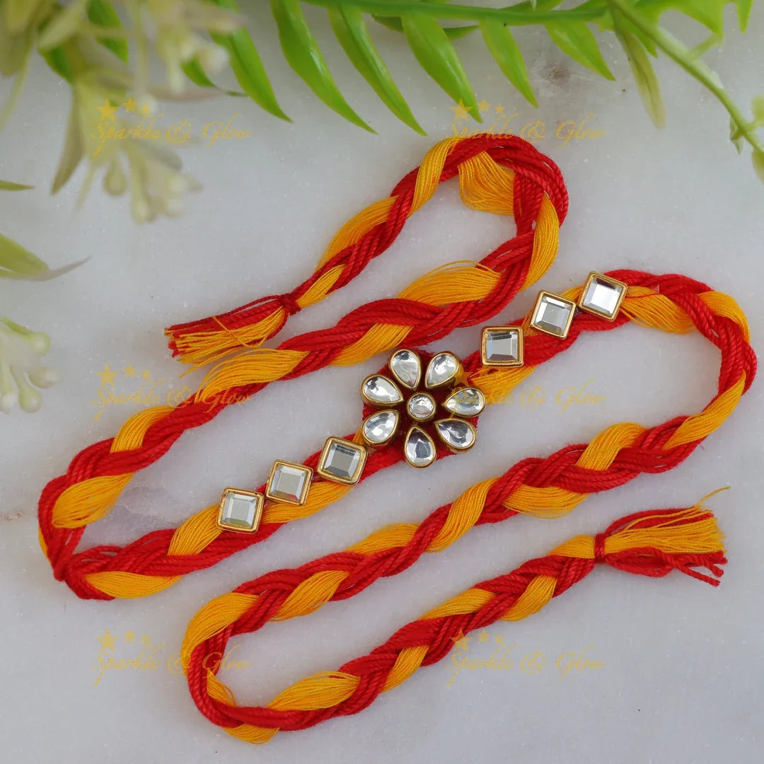 Exquisite Kundan Rakhi - Celebrate Raksha Bandhan