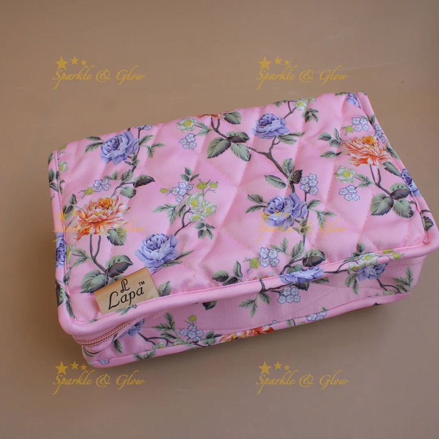 Beautiful Floral print multiple section jewellry organizer - Sparkle and Glow
