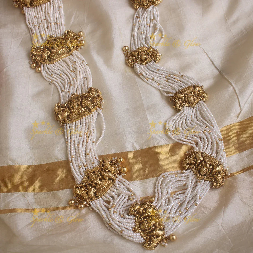 Statement celebrity inspired gold alike pearl cluster Nagas Jadabilla - Sparkle and Glow