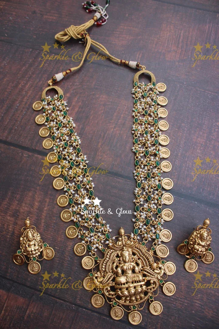 Gold look alike three layer coin nagas haram - Green - Sparkle and Glow