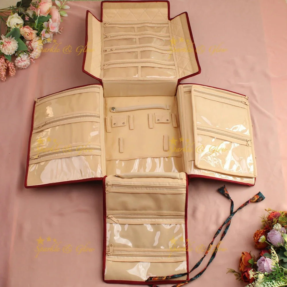 Floral printed jewellery organizer - Sparkle and Glow