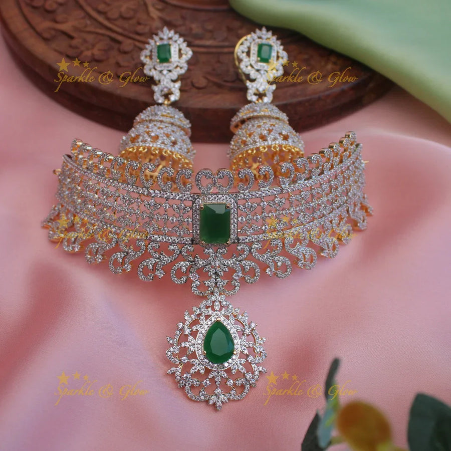 Stunning Diamond Replica Exquisite GJ polish Choker-Ruby - Sparkle and Glow