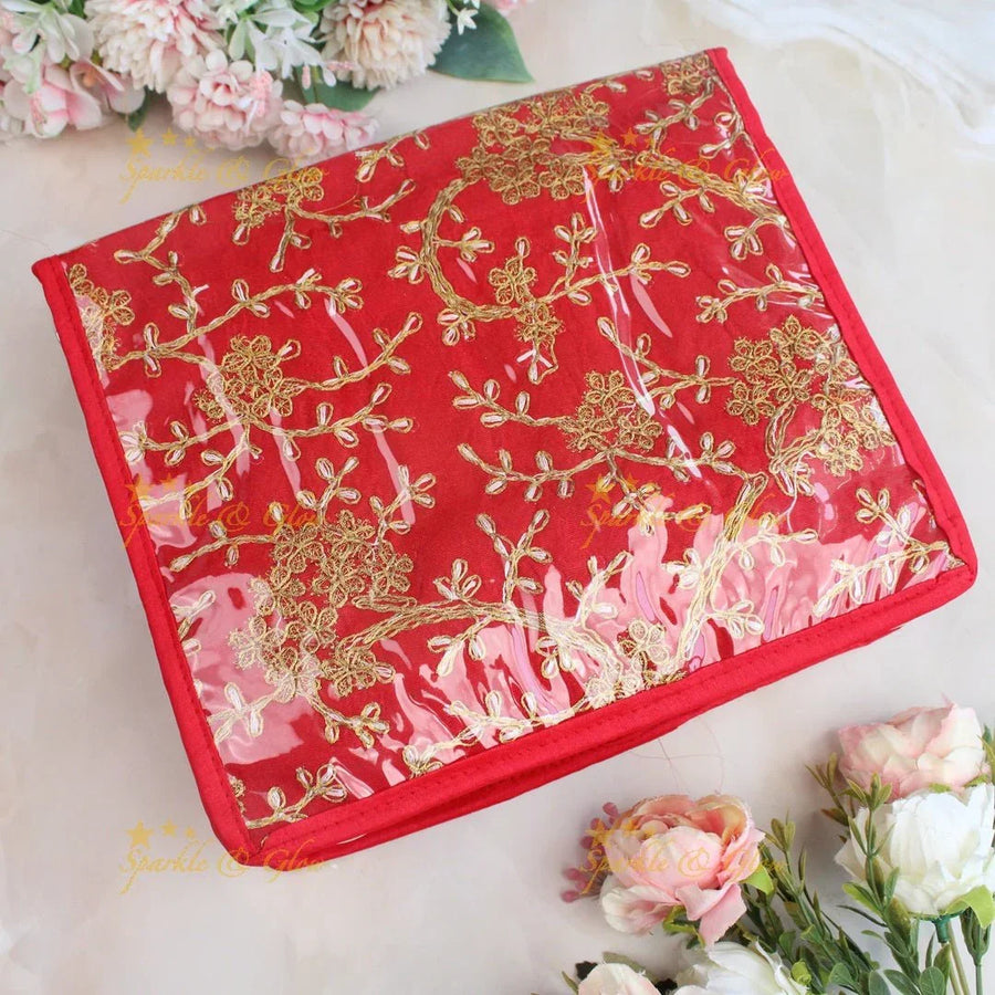 Beautiful embroidery design jewellery organiszer - Pink - Sparkle and Glow