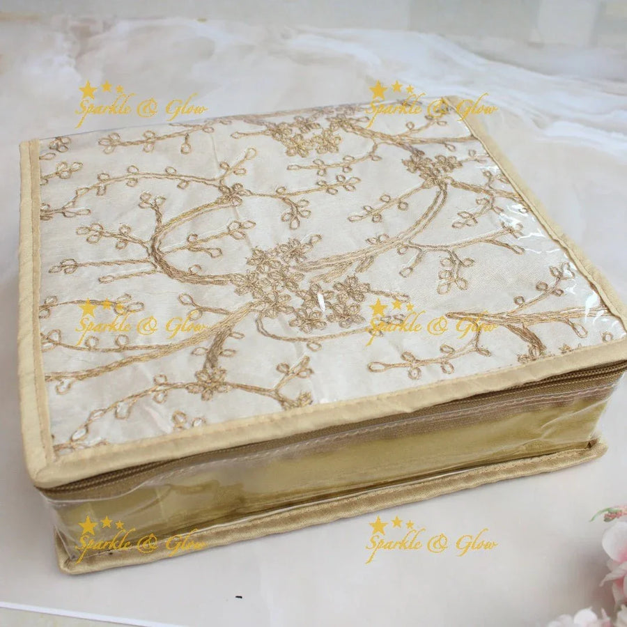 Pretty embroidery design jewellery organiszer - Sparkle and Glow
