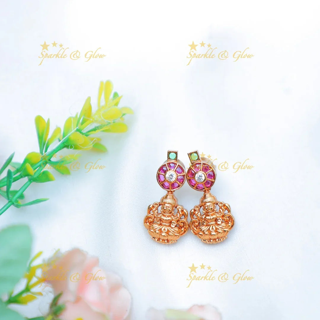 Stunning Antique gold alike Bottu Haram with Lakshmi Motifs - Sparkle and Glow