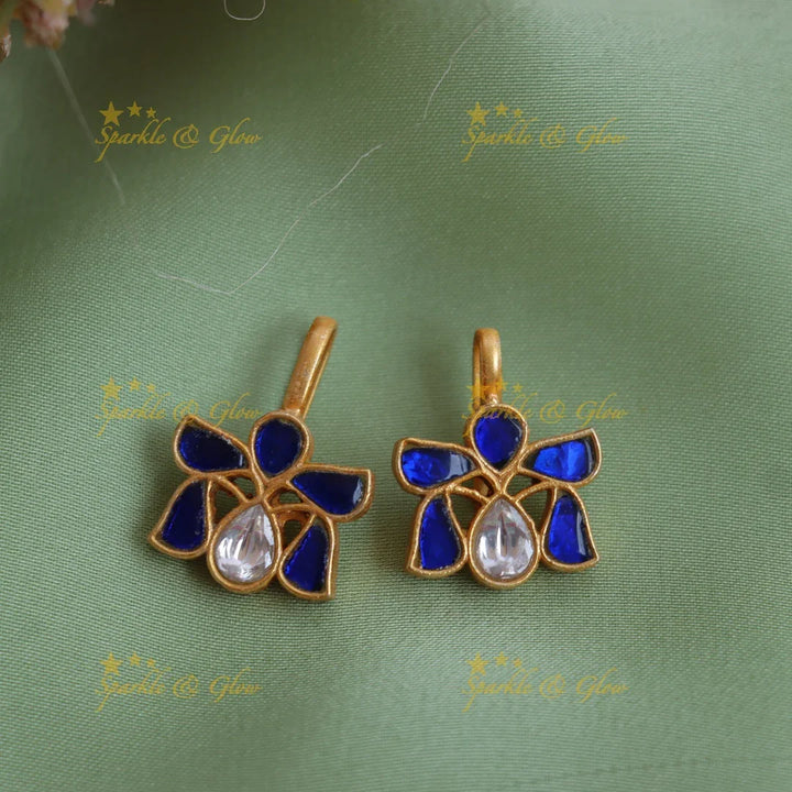 Elegant Jadau Kundan Teardrop Bugadi Earrings - Sparkle and Glow