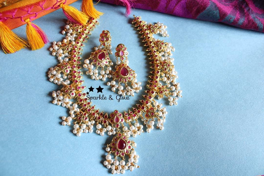Gold polished gutta pusalu - Pink - Sparkle and Glow