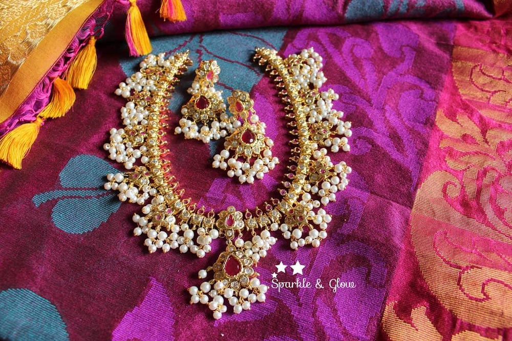 Gold polished gutta pusalu - Pink - Sparkle and Glow