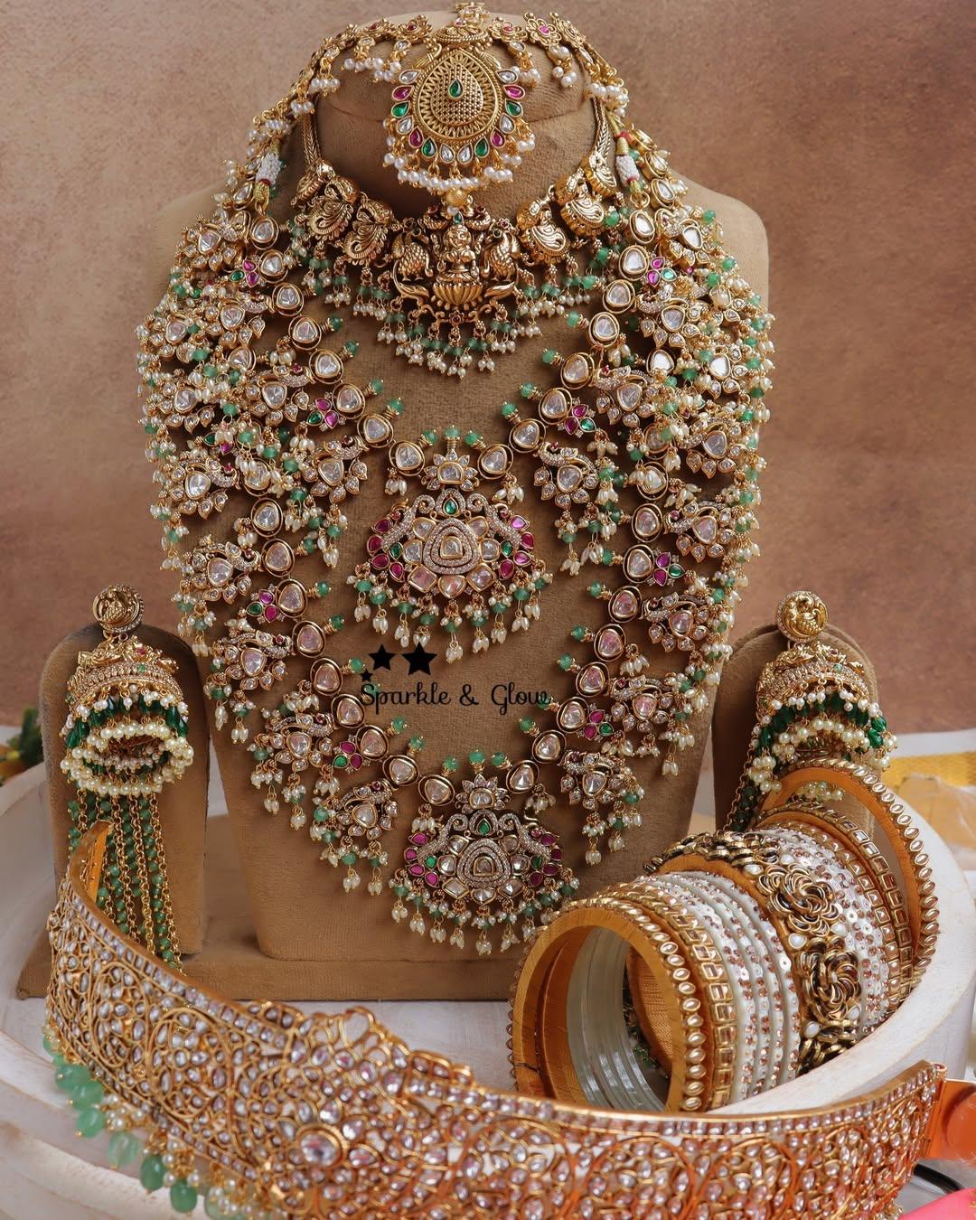 Exquisite Bridal Kundan Jadau Jewellery Set for Weddings