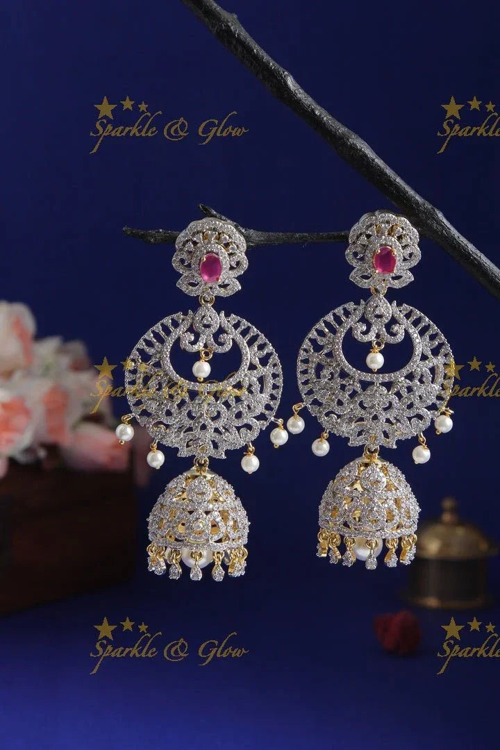 GJ Polish Heavy Bridal Removable Jhumkas - Green - Sparkle and Glow