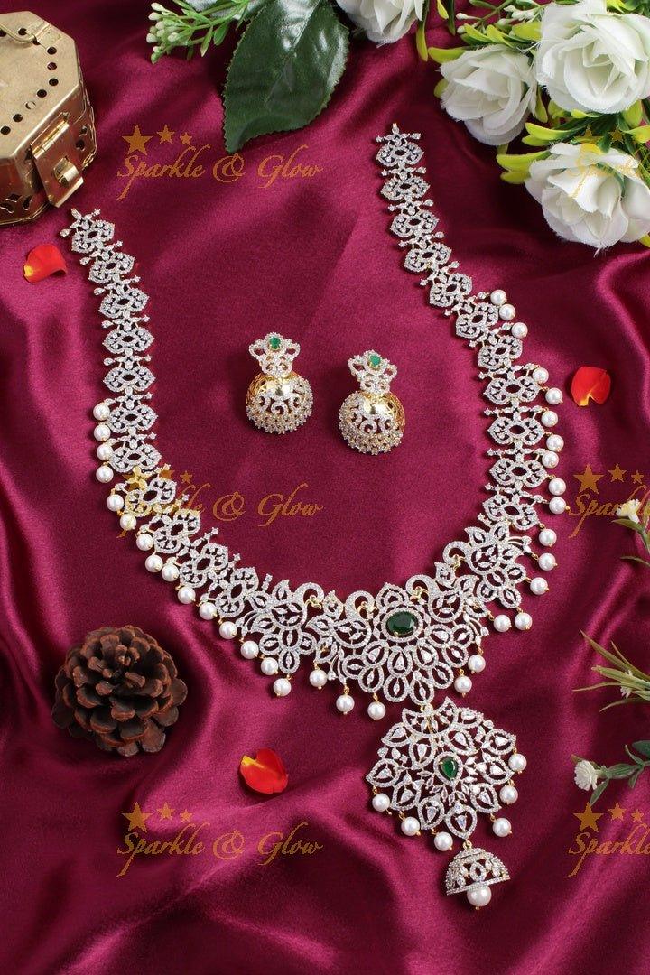 Beautiful GJ polish peacock long necklace - Pink - Sparkle and Glow